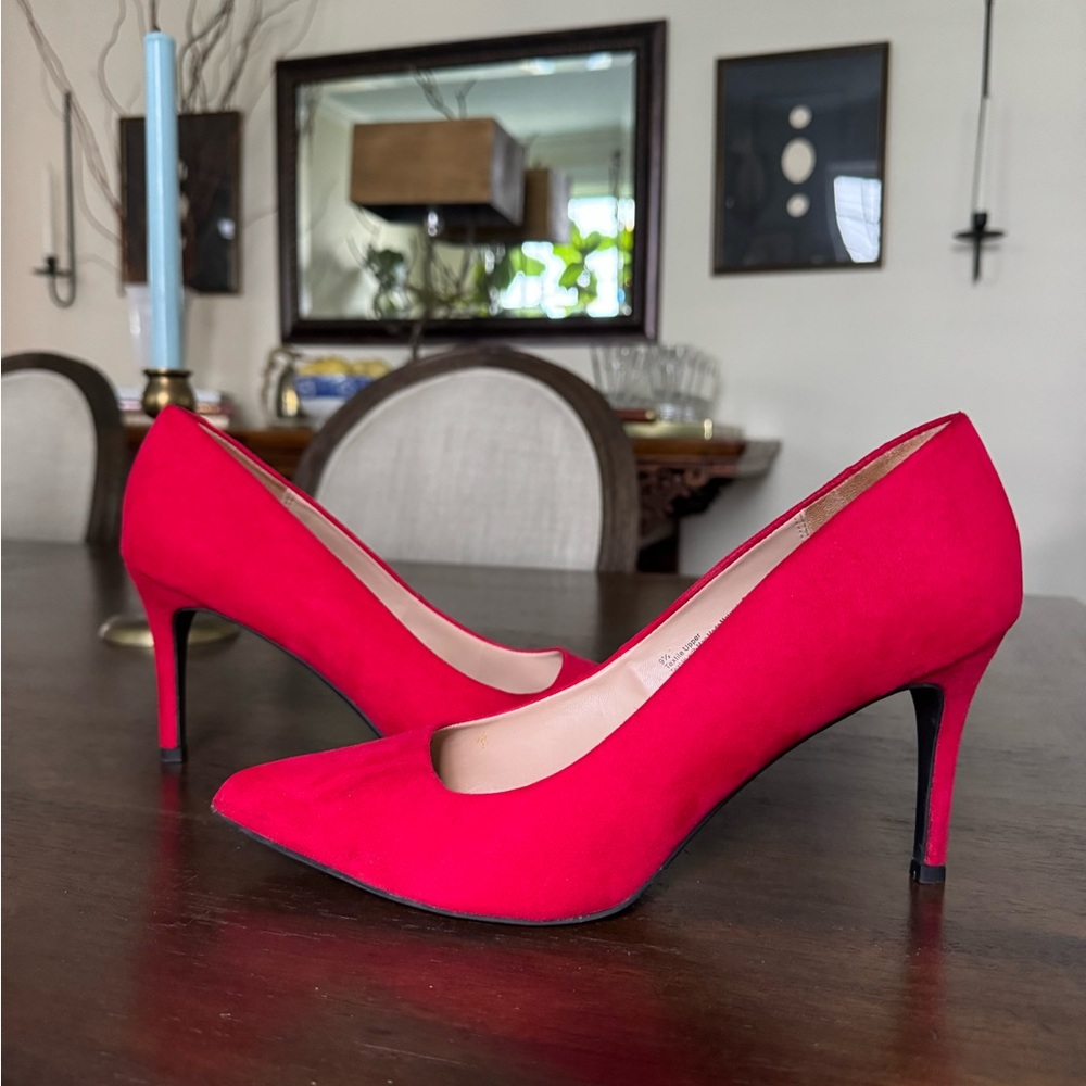 Red Suede Heels